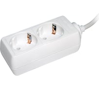 Удлинитель IEK У02, 2 места, 2Р+РЕ/5 метров, 3x1мм2, 16А/250В, ИЭК WYP10-16-02-05-Z