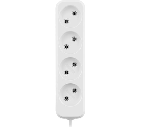 Удлинитель сетевой TDM ELECTRIC 4 розетки, 3 метра, 10 А, 2300 Вт, белый, SQ1303-1316