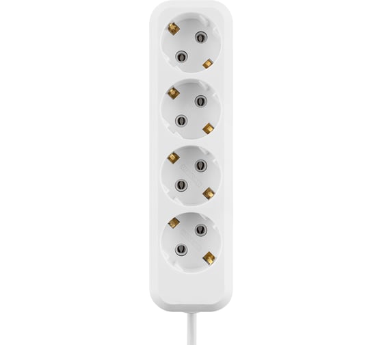 Удлинитель сетевой TDM ELECTRIC 4 розетки, 7 метров, с заземлением, 10 А, 2300 Вт, белый, SQ1303-1048