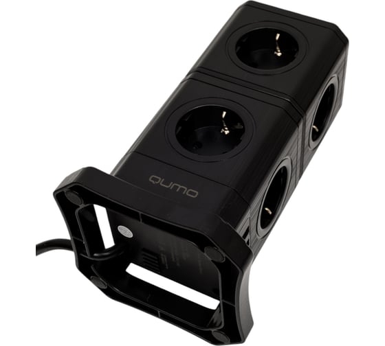 Сетевой фильтр QUMO Power Block System PD1+1 12SP5U P-0003, 9 розеток, 2500 Вт, 10A, кабель 2м 3*1 мм чистая медь, пожаробезопасный пластик, евровилка, 2 USB порта 2,4A + USB-C 30W 42088