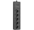 Сетевой фильтр QUMO Power Bar PRO 6SP4U P-0006, 5 независимо отключаемых розеток, 2500 Вт, 10A, кабель 2м 3 мм чистая медь, пожаробезопасный пластик, евровилка, 3 USB порта 3,1A суммарно 42091 1
