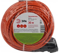 Силовой удлинитель ЭРА UPx12x130mIP44 в бухте, без заземления, 30м, 1 гнездо, ПВС 2x1 8/Б0046807