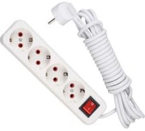 Удлинитель Lezard, LILA, с/з, 4 входа, 5 метров, с выключателем, 720-0405-402