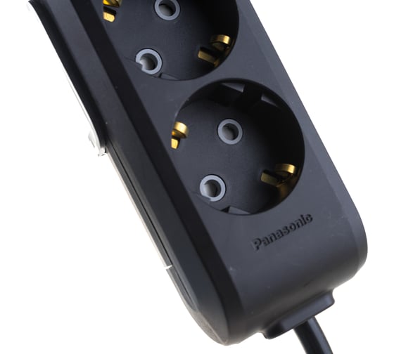 Удлинитель Panasonic 4гн х 5м с/з черный X-TENDIA 54695 WLTB0445-2BL-RES