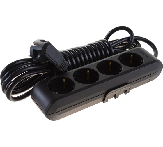 Удлинитель Panasonic 4гн х 5м с/з черный X-TENDIA 54695 WLTB0445-2BL-RES