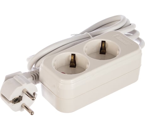 Удлинитель Lezard LILA, с заземлением, 2 входа, 2 метра 720-0202-201