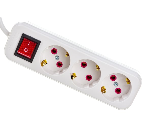 Удлинитель Lezard, LILA, с/з, 3 входа, 2 метра, с выключателем, 720-0302-302