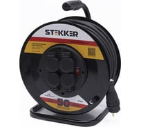 Удлинитель на катушке STEKKER 4 гнезда 3х2,5 50м Professional PRF01-41-50 Ухз-16 39222