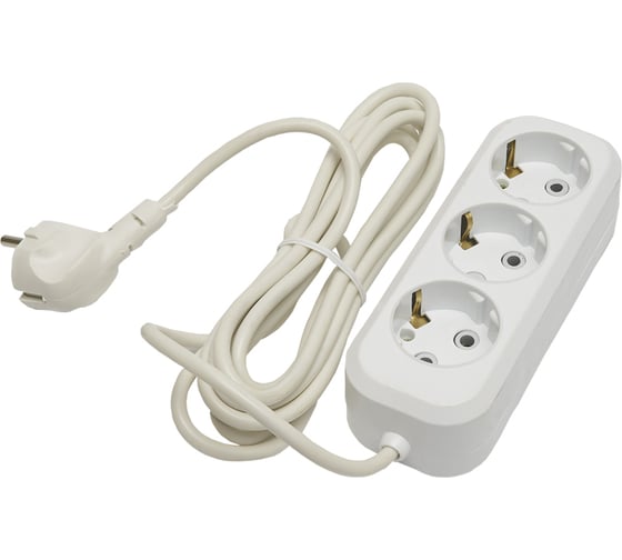 Удлинитель STEKKER 3 гнезда б/з 2x0,75, 3м, серия Home HM01-30-03 ,Ух-10 39210 1