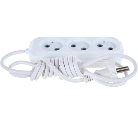 Удлинитель STEKKER 3 гнезда б/з 2x0,75, 1,8м, серия Home HM01-30-02, Ух-10 39209