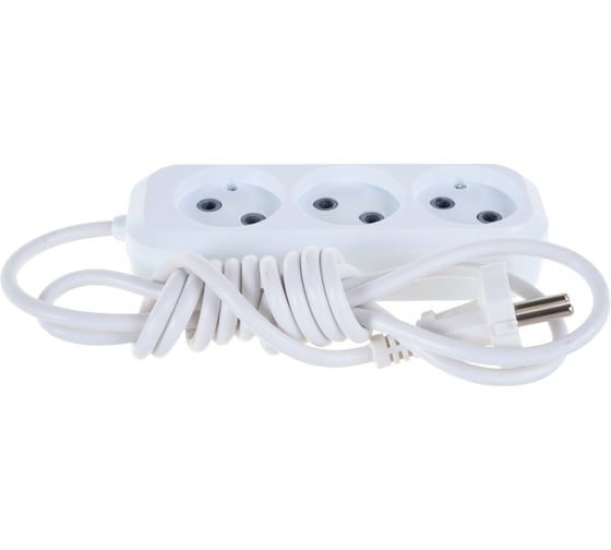 Удлинитель STEKKER 3 гнезда б/з 2x0,75, 1,8м, серия Home HM01-30-02, Ух-10 39209 1
