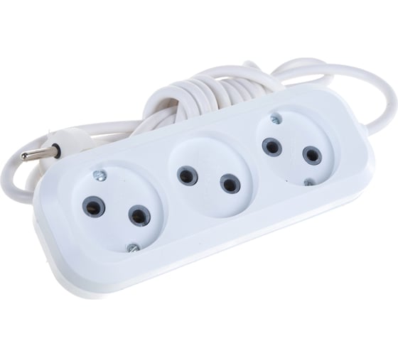 Удлинитель STEKKER 3 гнезда б/з 2x0,75, 1,8м, серия Home HM01-30-02, Ух-10 39209