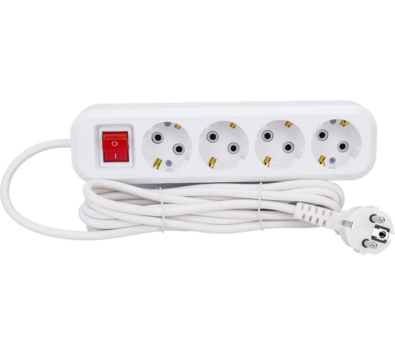 Удлинитель UNIVersal S-304 ПВС 3*1, 4 гнезда, с/з, выключатель 3м 9631990