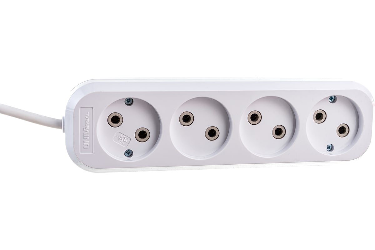 Удлинитель UNIVersal Е-204 ПВС 2*0,75, 4 гнезда, 5м 9631969 - выгодная ...