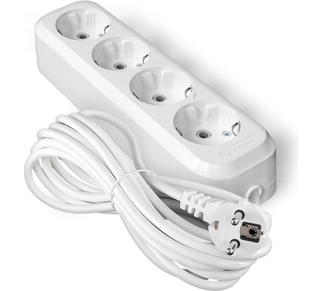 Удлинитель UNIVersal У10-555 ПВС 3*0,75, 4 гнезда, с/з 5м 555-05