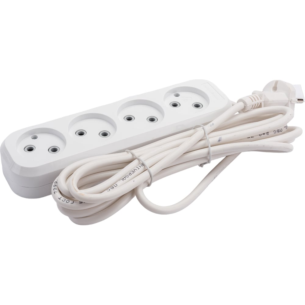Удлинитель UNIVersal Е-204 ПВС 2*0,75, 4 гнезда, 3м 9631968 - выгодная ...
