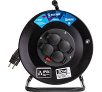 Удлинитель (катушка) КОСМОС 16А 4 гнезда КГ 32,5 (30м) IP54 с заземлением, YKKsm30m-4g-Z(2.5)KG