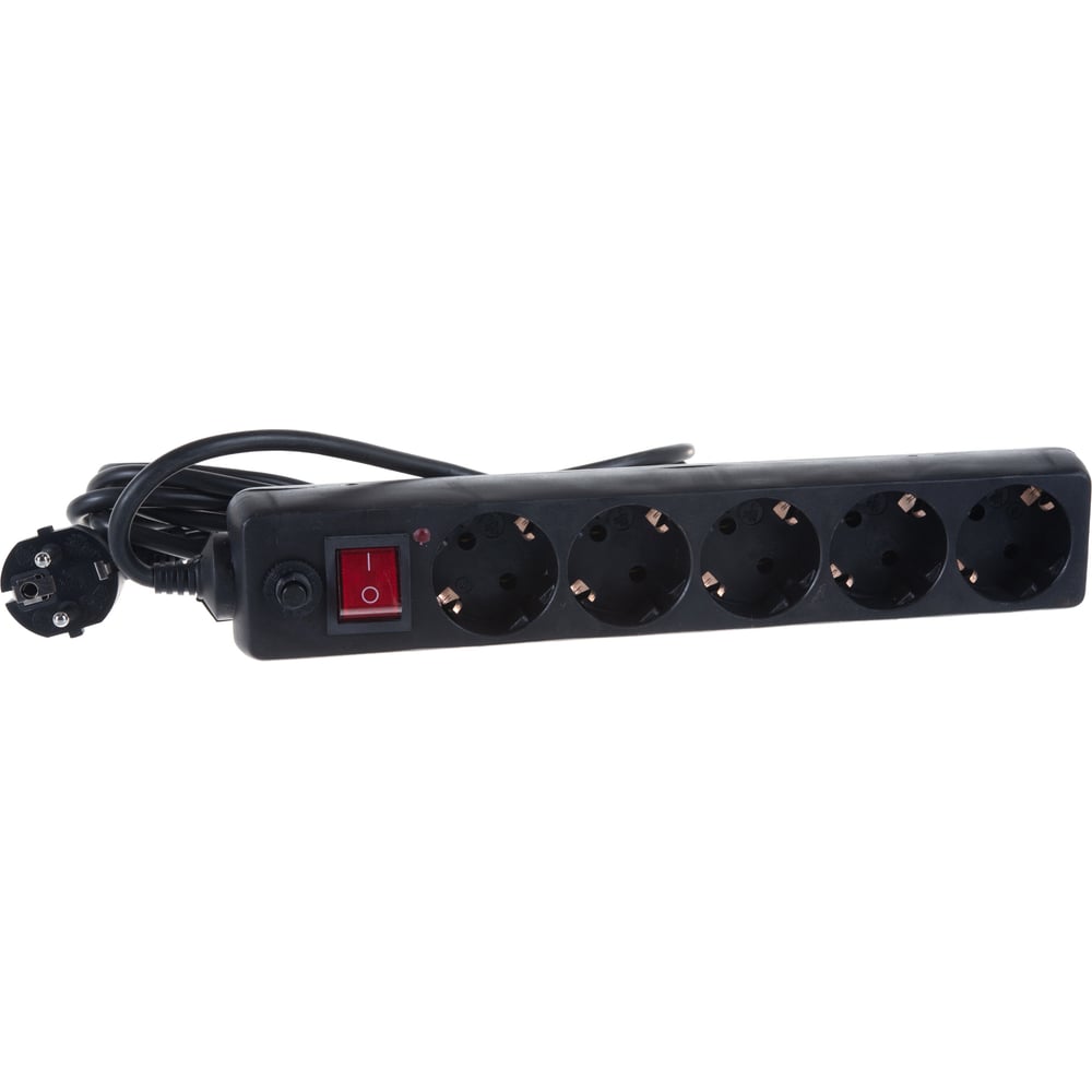 Сетевой фильтр General Lighting Systems 5 розеток, с заземлением и ...