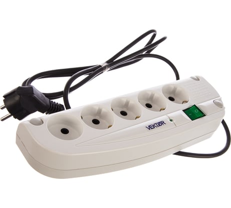 Сетевой фильтр Vektor Z NEW 3.5 кВт светло-серый 1.8-2м 15581