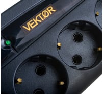 Сетевой фильтр Vektor Z NEW 3.5 кВт черный 5м 16527