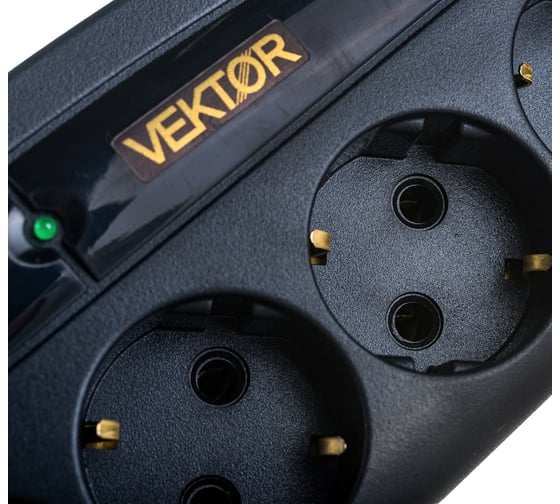 Сетевой фильтр Vektor Z NEW 3.5 кВт черный 5м 16527
