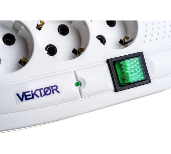 Сетевой фильтр Vektor Z NEW 3.5 кВт светло-серый 3м 15795