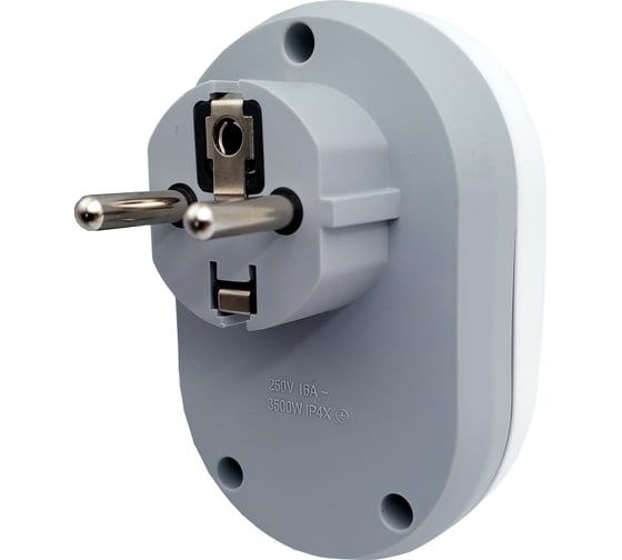 Сетевой фильтр Nilson Розетка 1-местная с заземлением, с Type-C+USB 2.4А белый 40130107