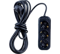 Удлинитель бытовой АYGER ПВС 3x0,75 ГОСТ 3500Вт 3 гнезда 3м 80010