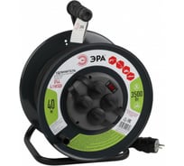 Силовой удлинитель ЭРА RMx-4es-3x1.5-40m-IP44(KG) на металлической катушке c заземлением 4 розетки 40м КГ 3х1.5мм2, Б0046848