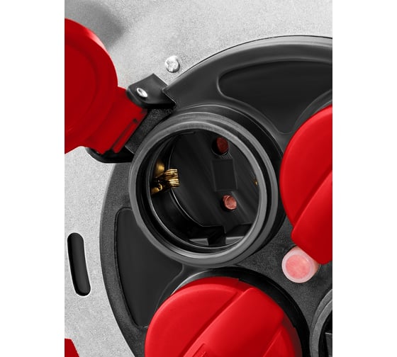 Силовой удлинитель на стальной катушке KRAFTOOL 3х2.5 кв мм, 30 м, 4000Вт, IP44, K-325 55086-30