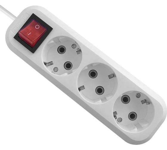 Удлинитель DEFENDER с заземлением L330 16 А, 5 м, выключатель 99360