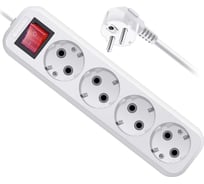 Удлинитель DEFENDER с заземлением L340 16 А, 7 м, выключатель 99364
