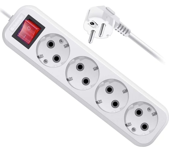 Удлинитель DEFENDER с заземлением L340 16 А, 5 м, выключатель 99363 1