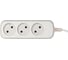Электрический удлинитель Intro U330W без заземления, 3 розетки, 3 м ШВВП 2x0.75 мм2, 6 A, белый Б0057236 1