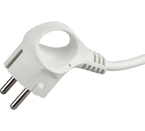 Электрический удлинитель Intro UE315W с заземлением, 3 розетки, 1.5 м ПВС 3x0.75 мм2, 10 А, белый Б0057235