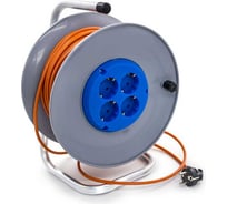 Удлинитель силовой на катушке Very 4 розетки, ПВС 2x0,75 мм², 10А, 2,2кВт, б/з, 20м, (шт.) 89-0-151