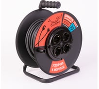 Удлинитель УКМ (катушка металл) Рыжая такса КГ-ХЛ 3*2,5 (16А) 4гн 30м с/з, УКМ04-3650