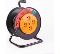 Удлинитель Рыжая такса УКП (катушка пластик) ПВС, 2х0,75 (6А), 4гнезда, 20м, без заземления, УКП04-2585