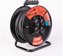 Удлинитель УКМ-44 (катушка металл) Рыжая такса КГ-ХЛ 3*1,5 (16А) 4гн. 40м IP44 с/з, УКМ4404-3681
