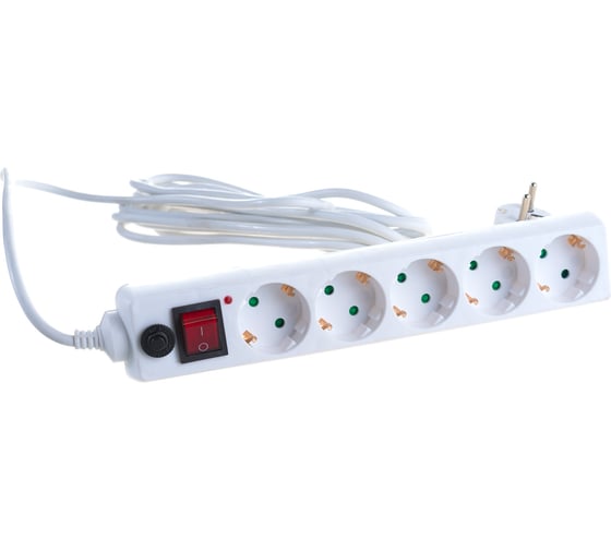 Сетевой фильтр Navigator, NSP-05-500-ESC-3х0.75, 5 гнезд, 5м 71863