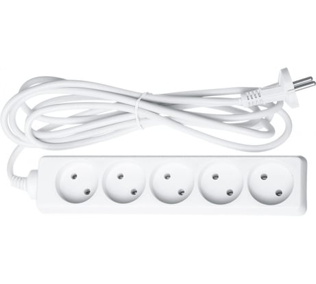 Удлинитель Navigator, NPE-S-05-500-X-2x1, б/з, 5 гнезд, 5м 61312