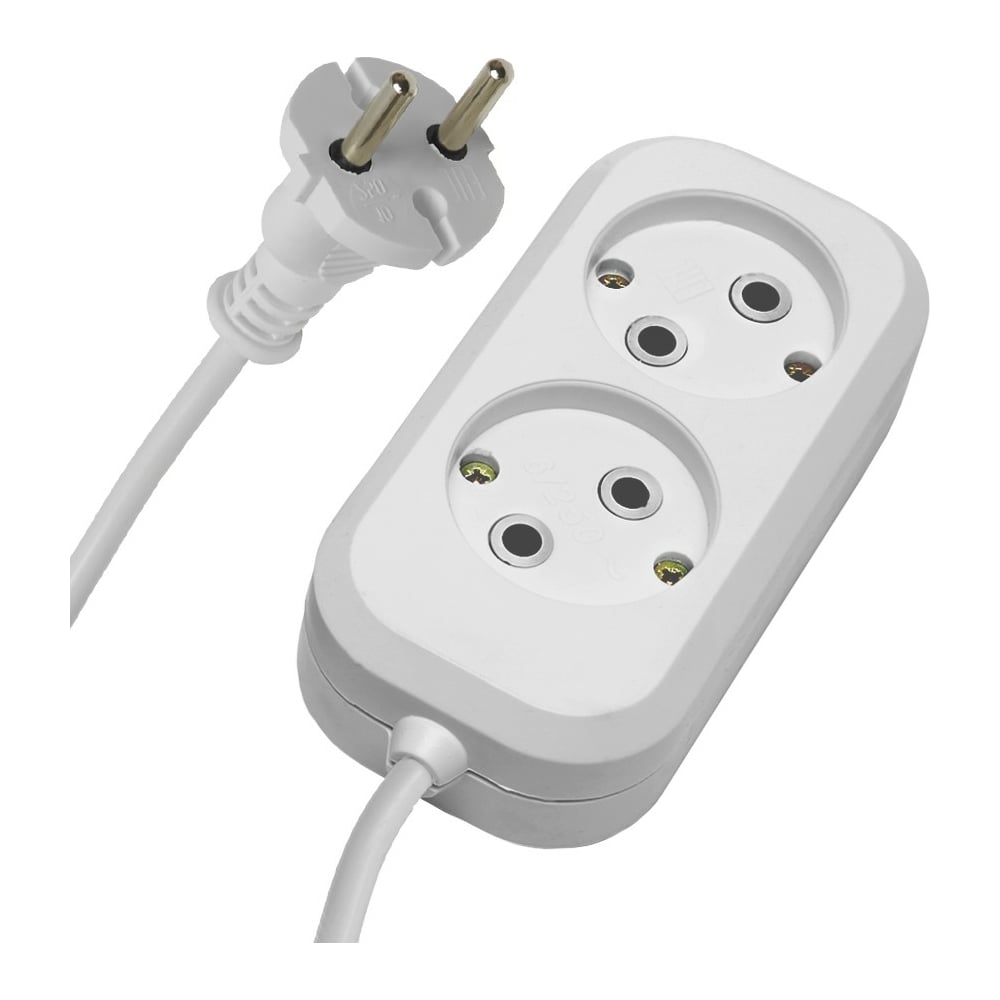 Электрический соединитель STEKKER 2 гнезда, без заземления, 2x0,75, 5м ...