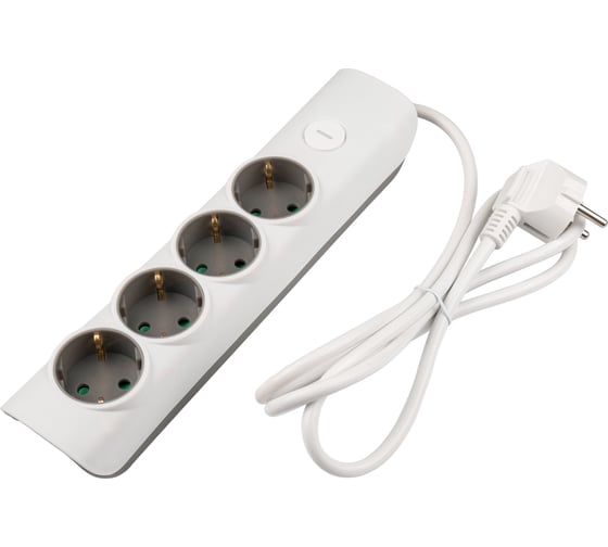 Универсальный электрический удлинитель Jazzway ET-04-300W (4 x 3,0)шторки заземление выключатель 5051812