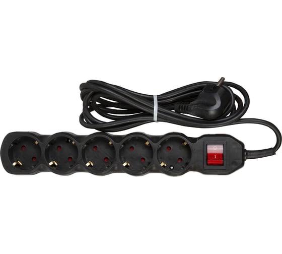 Сетевой фильтр GLANZEN RUCELF 5 гн. 3 м ПВС 3x0,75 арт. RU-B05-375-03Z КА-00009526