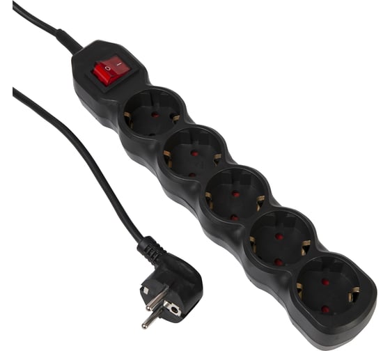 Сетевой фильтр GLANZEN RUCELF 5 гн. 5 м ПВС 3x0,75 арт. RU-B05-375-05Z КА-00009527