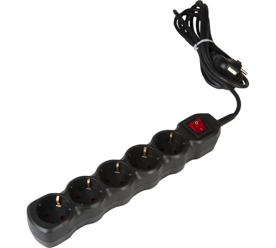 Сетевой фильтр GLANZEN RUCELF 5 гн. 5 м ПВС 3x0,75 арт. RU-B05-375-05Z КА-00009527