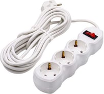 Удлинитель сетевой Very 3 розетки ПВС 3x1мм, 16А, с/з, с выкл., 7м, шт 89-0-097