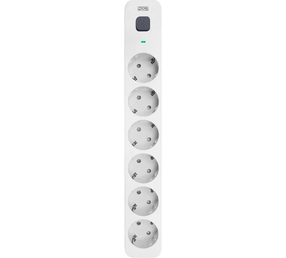 Сетевой фильтр POWERCOM SP-06W 3,0 м, 3.0м, 6 розеток, белый/серый, коробка 1928699