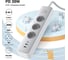 Сетевой фильтр (удлинитель) Ugreen CD286 с розетками 30W 3AC Power Strip with Master Switch (2A1C) EU цвет: белый 25357 2