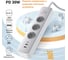 Сетевой фильтр (удлинитель) Ugreen CD286 с розетками 30W 3AC Power Strip with Master Switch (2A1C) EU цвет: белый 25357 12